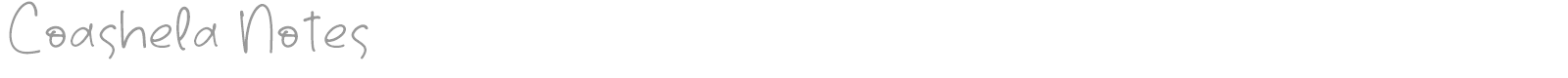 Coashela Notes font preview